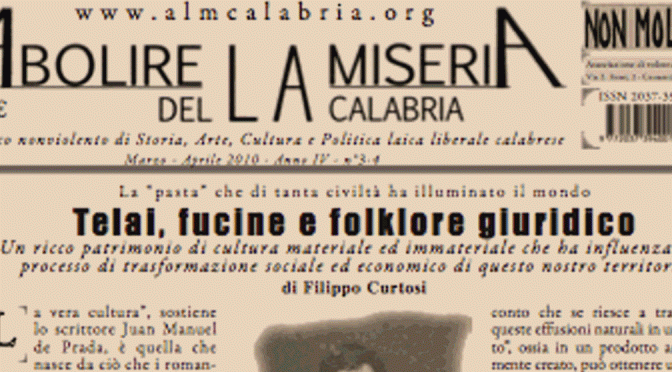 Abolire la miseria della Calabria n°3 e 4 - Marzo Aprile 2010